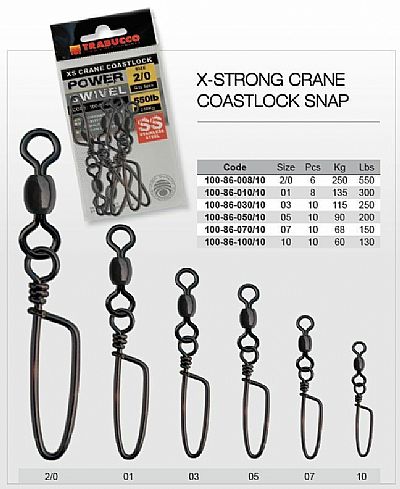 Στριφταροπαραμάνες Trabucco XS Crane Coastlock No 3