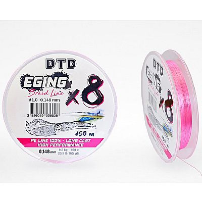 Νήμα DTD Eging X8 Pink PE 0.6 / 0.098mm-150m