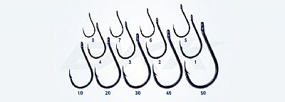 Αγκίστρια BKK Shark Chinu Black Nickel Mε Kρίκο No 4