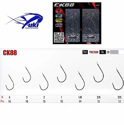 Αγκίστρια Yuki CK88 Black Nickel Με Παλέτα No 3