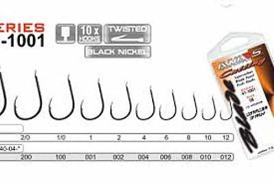 Αγκίστρια Awa-Shima 41-1001 Με Παλέτα Για Εγγλέζικο Black Nickel No 12