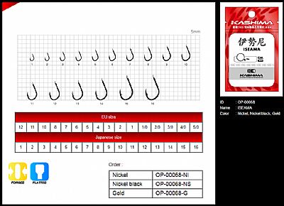 Αγκίστρια Kashima Iseama Black Nickel Για Εγγλέζικο Με Παλέτα No 4