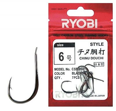 Αγκίστρια Ryobi Chinu Douchi Black Nickel Με Παλέτα Νο 5
