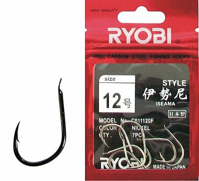 Αγκίστρια Ryobi Iseama Nickel Με Παλέτα Νο 12