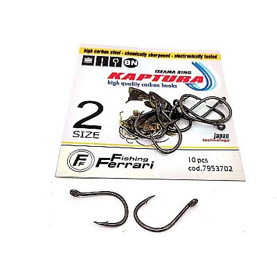 Αγκίστρια Kaptura Iseama Ring Black Nickel Για Εγγλέζικο No 10