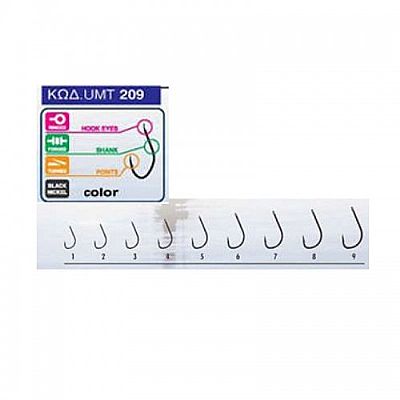 Αγκίστρια Hayabusa UMT 209 Black Nickel για Εγγλέζικο με Κρίκο No 2