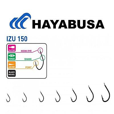 Αγκίστρια Hayabusa Izu 150 Για Εγγλέζικο Με Παλέτα Black Nickel No 1