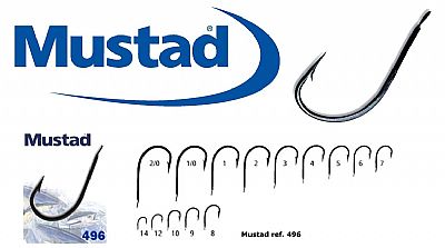 Αγκίστρια Mustad 496 με παλέτα No 1/0