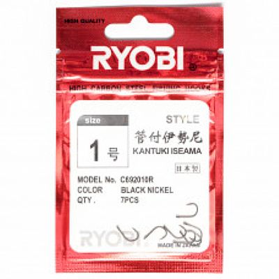 Αγκίστρια Ryobi Iseama Kantuki Black Nickel Για Εγγλέζικο Με Κρίκο Νο 2