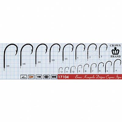 Αγκίστρια Crown 17104 Με Παλέτα No 2