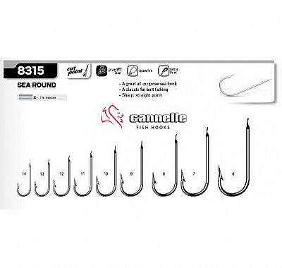 Αγκίστρια Cannelle 8315 Χ inox με παλέτα Νο 16