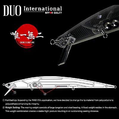 Τεχνητά DUO Tide Minnow Slim Sardine Noir 175F / 17.5cm - 27gr