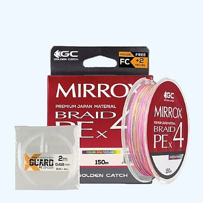 Νήμα Golden Catch Braided Line Mirrox x4 PE 0.8 - 150m Πολύχρωμο