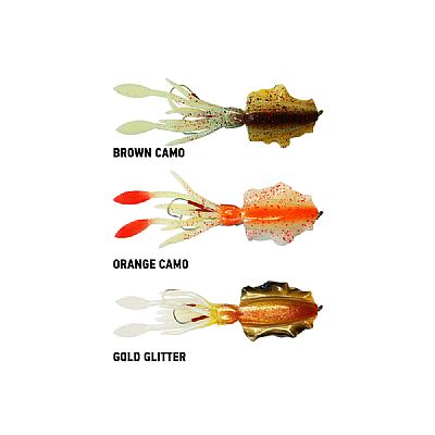 Σουπιά Σιλικόνης  Hunthouse Silicone Cuttlefish Golt Glitter 200mm 120gr