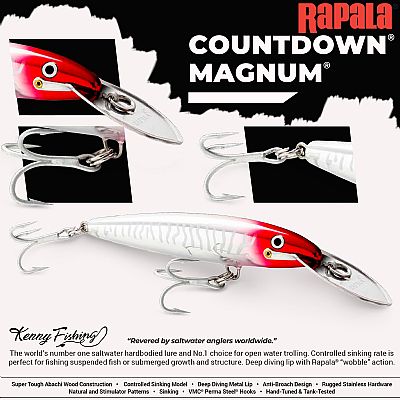 Τεχνητά Συρτής Rapala Countdown Magnum BSRD 14cm - 36gr