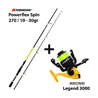 Προσφορά Combo Spinning Robinson Powerflex Spin 270 / 10 - 30 gr + Sensei Legend 3000