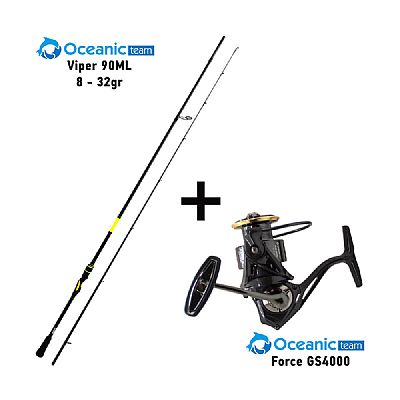 Προσφορά Combo Spinning Oceanic Team Viper 90ML / 8-32gr + Oceanic Team Force GS4000