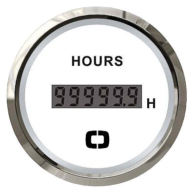 Όργανο Ελέγχου Ψηφιακό Ωρόμετρο Μαύρο Inox