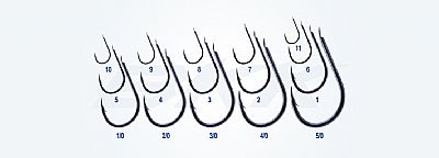 Αγκίστρια BKK Shark Chinu Black Nickel Με Παλέτα No 5