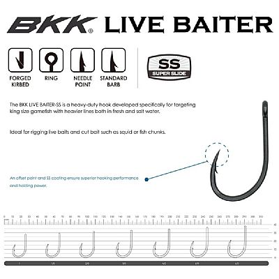Αγκίστρια BKK Live Baiter-SS Με Κρίκο No 1