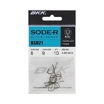 Αγκίστρια BKK Sode-R Black Nickel Με Κρίκο Για Εγγλέζικο No 12