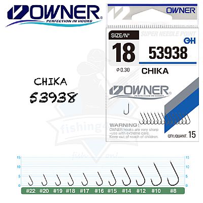 Αγκίστρια Owner 53938 Black Nickel Με Παλέτα Για Εγγλέζικο Νο 16