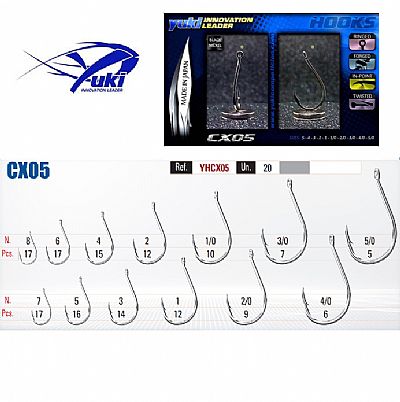 Αγκίστρια Yuki CX05 Black Nickel Με Κρίκο No 2/0