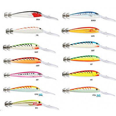 Καλαμαριέρες Συρτής Rapala Deep Squid Lure GBT / Glow Blue Tiger