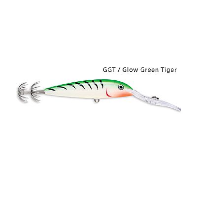 Καλαμαριέρες Συρτής Rapala Deep Squid Lure GGT / Glow Green Tiger