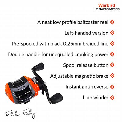 Μηχανισμός Fladen Warbird 99FLADENX με Αριστερό Χερούλι και Γεμάτος με Νήμα