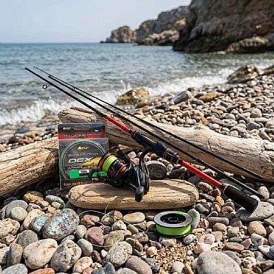 Προσφορά Combo LRF Golden Catch Volt 2.24m + Golden Catch Volt 2500S +Νήμα Golden Catch Inquisitor Lime Green x4 🔥